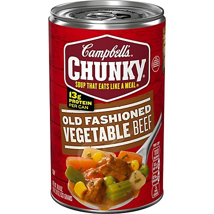 Campbell's Old Fashioned Vegetable Beef Soup Canned 18.8 Oz Quantity 1