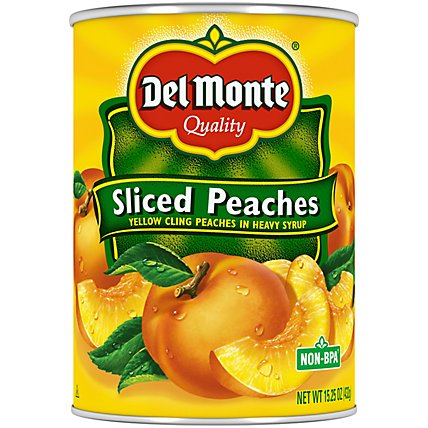 Del Monte Sliced Peaches In Heavy Syrup 15.25 oz Quantity 1